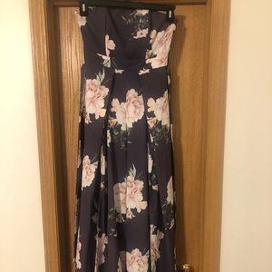 So Kiss Me Charcoal Floral Jumpsuit